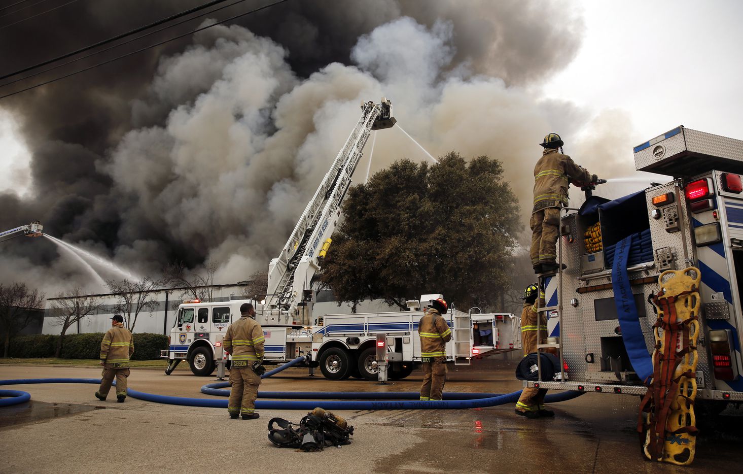 Bedford Recycling fire required full recall of firefighters Thursday