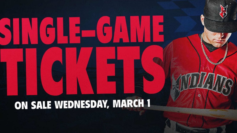 Tickets for a single Indianapolis Indians game go on sale on March 1