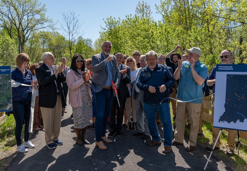 Gov. Holcomb joined the Indiana Department of Natural Resources, the town of Merrillville, and the Lake County Parks and Recreation Department to celebrate the official opening of the recently completed C&O Trail