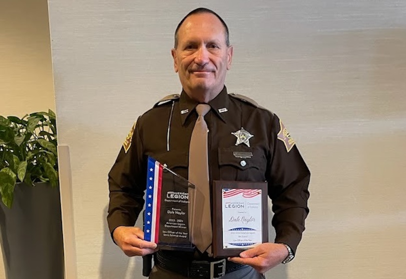 Sheriff Wilder and the entire staff of the WCSO congratulated Reserve Deputy Naylor for being selected as the 2023-2024 American Legion Department of Indiana Law Officer of the Year Lewis Schmidt Award recipient
