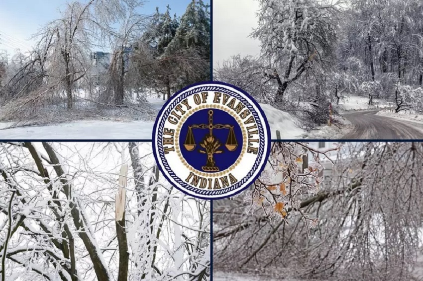 Evansville and Vanderburgh County Set Up Tree Debris Drop-Off Site for Winter Storm Victims