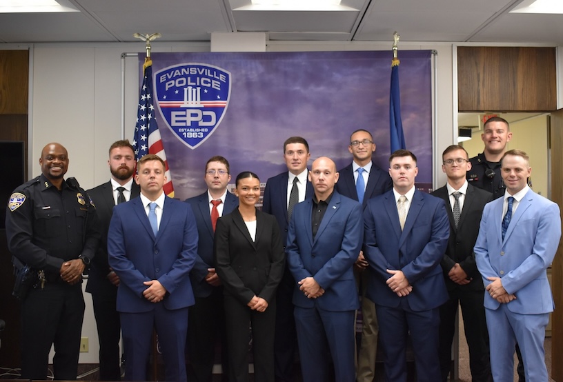 Evansville Police Department welcomes 10 new recruits to law enforcement academy